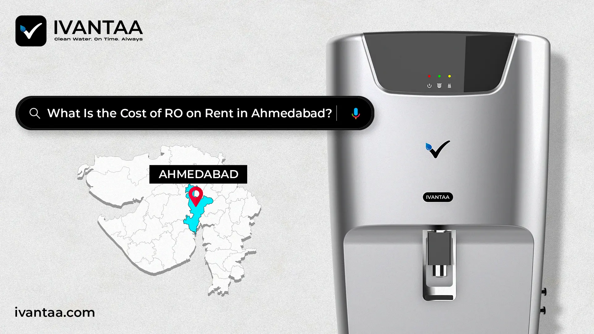 Affordable RO on rent in Ahmedabad with Ivantaa water purifier plans.